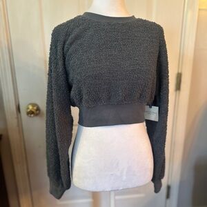 Arizona Junior Women’s Long Sleeve Active Crop, Storm Sky, small